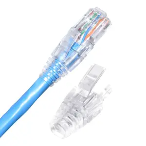 मिश्रित रंग cat7 रबर प्लास्टिक केबल rj45 कनेक्टर प्लग जूते RJ45 cat6 केबल कनेक्टर जूते प्लग