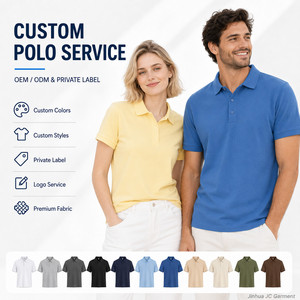 Polo en tricot personnalisé pour homme, 200g, 50% coton, respirant, manches courtes, couleur unie, étiquette privée OEM ODM - Product Image 1