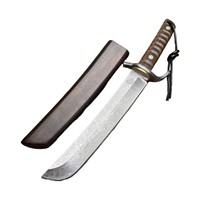Couteau d'extérieur en acier massif Damas, portable, pour la découpe, le camping, la chasse, la randonnée, la survie, outil EDC, vente en gros OEM, coffret cadeau