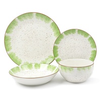 Nouvel Arrivage – Ensemble de 24 Assiettes en Céramique, Vaisselle Écologique en Porcelaine, Service de Table, Batteries de Cuisine en Céramique