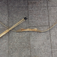 Juego de arco y flecha de juguete de bambú para niños al por mayor, juego de arco de tiro para niños con flecha suave