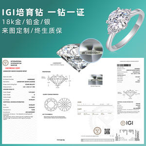 Venta directa Oro Diseño auténtico S Plata Sensación de gama alta Anillo cultivado IGI que no se desvanece - Product Image 2