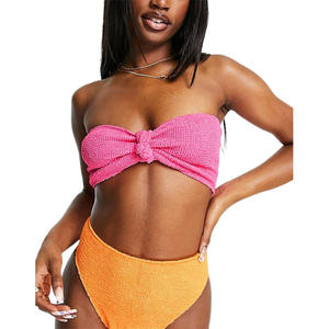 ชุดบิกินี่ยืดหยุ่นสูงสำห<span class=keywords><strong>รั</strong></span>บผู้หญิงชุดว่ายน้ำชายหาดแฟชั่นโบว์เซ็กซี่สำห<span class=keywords><strong>รั</strong></span>บฤดูร้อนใหม่พิมพ์ลายย้อนยุค - Product Image 1