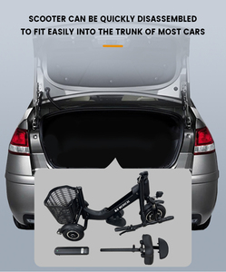 สกู๊ตเตอร์เคลื่อนที่พับได้น้ำหนักเบาพิเศษ KSM-902 สกู๊ตเตอร์ไฟฟ้าแบบพกพา 3 ล้อ น้ำหนักเพียง 16 กก. - Product Image 5