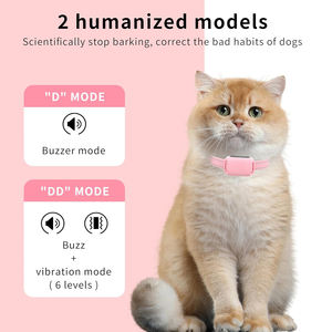 <span class=keywords><strong>Collar</strong></span> de entrenamiento antiladridos para mascotas personalizado, Mini lindo <span class=keywords><strong>collar</strong></span> de gato antidisturbios con vibración recargable rápida - Product Image 2