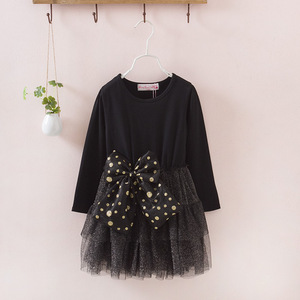 Vêtements pour enfants en gros, robe de fête à manches longues avec nœud pour filles et bébés, provenant d'un fournisseur chinois - Product Image 3