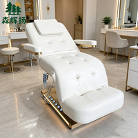 Fauteuil de massage électrique vert avec mécanisme de levage, lit de beauté pour spa, extension de cils, sourcils, esthétique, soins du visage et cosmétiques