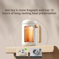 Mug isotherme à double paroi en céramique avec infuseur à thé, grande capacité, portable pour la maison, le bureau et l'extérieur