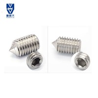 Vis sans tête à pointe conique M5 M6 M8 M10 M12 M16 en acier inoxydable, laiton, cuivre, acier – Vis à six pans creux métalliques