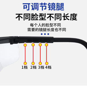 Lunettes de sécurité givrées Tc Yj K4, monture noire, lentille de 2 mm, résistantes aux chocs, haute définition, transparentes, coupe-vent, anti-poussière - Product Image 5