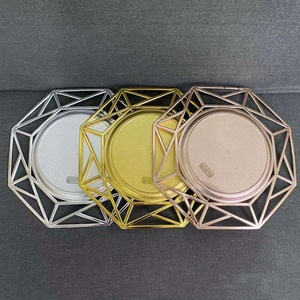 <span class=keywords><strong>Plat</strong></span> octogonal en squelette à double placage multicolore Plateau à fruits polyvalent Plateau décoratif Assiettes de présentation - Product Image 6