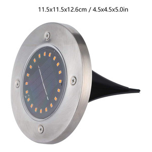 Luz Solar para Jardín, 20 LED, Impermeable, de Acero Inoxidable, para Exteriores, Luz Blanca Cálida - Product Image 5