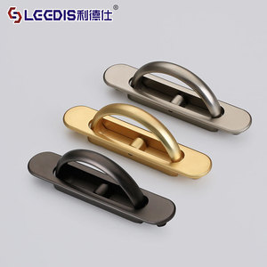 Lcedis Concealed Drawer <b>Handle</b> Zinc Alloy Minimalist Furniture Cabinet Hardware Embedded Bar Shape For Bedroom - Product Image 1