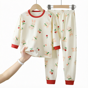 Katoenen Cartoon Baby Pyjama Set Kinderkleding Fabriek Ecologisch 2-delig Lange Mouwen Casual - Product Image 1