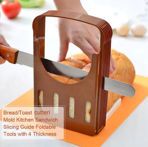 Toast Bread Slicer Stand Plastic Bakeware <b>Slicing</b> Tools Loaf Cutter Rack Foldable Cutting Guide Home Kitchen Gadgets - Product Image 6