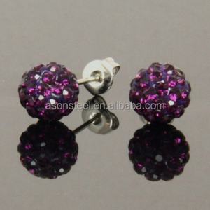 Pendientes de Moda, Joyería de Belleza, Pendientes Shambhala de Colores Mixtos para Damas y Mujeres, Pendientes de Bola de 6mm*6mm con Brillantes - Product Image 5