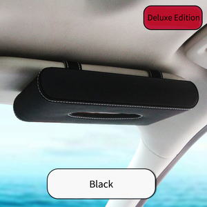 Caja de papel tisú de cuero de alta calidad, organizador de visera de coche, nuevo diseño - Product Image 3