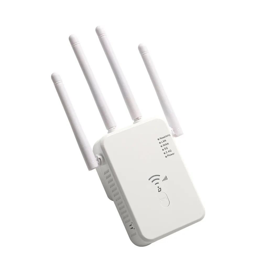 5G Repeater Booster 1200Mbps Home Router Antenna Amplifier 2.4G 5G Dual Band Wireless WIFI Extender Repeater