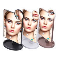 Miroir de maquillage avec lumières 22 LED et 16 LED Miroir de table avec lumières