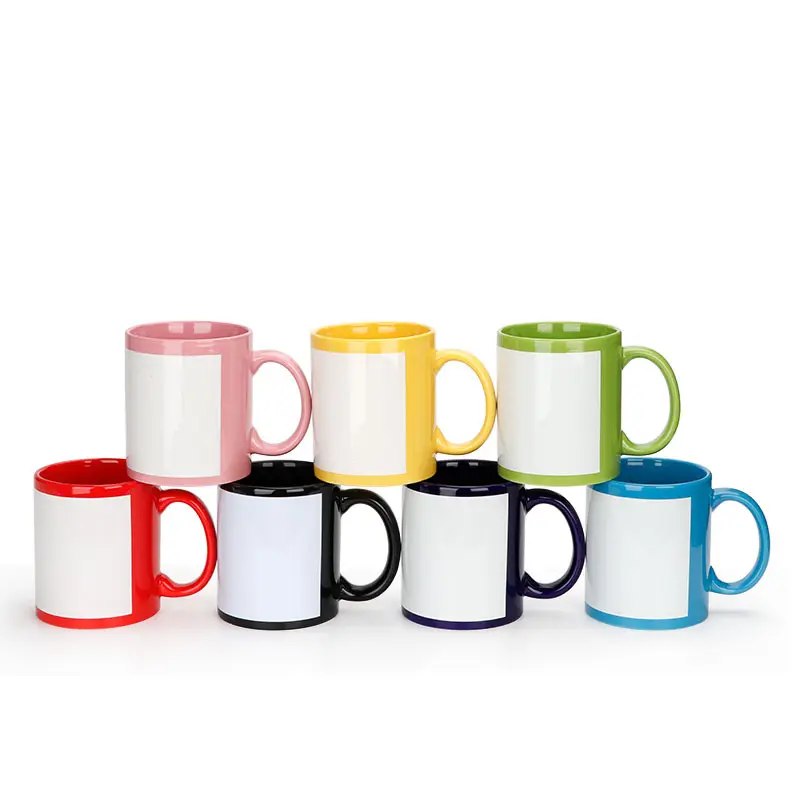 Tazas de café coloridas con impresión fotográfica, tazas de cerámica personalizadas por sublimación, en blanco, para té, con caja de seguridad, DIY, 11oz