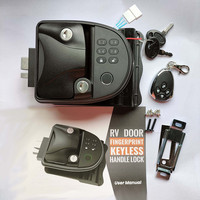 Cerradura electrónica de metal para coche, dispositivo de cierre inteligente con contraseña y huella dactilar, con control remoto