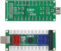 Kit d'arcade filaire DIY avec LED, contrôleur de jeu, carte d'encodeur de joystick KT Development, musique multimédia USB