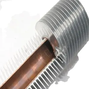 Extruded Copper Fin Tube With Aluminum Fins For Heat Exchanger Finned Tube