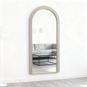 Grand miroir décoratif vintage Art Déco, couleur personnalisable, verre HD, cadre en bois, arche en métal, décoration murale debout pour la maison, la chambre à coucher - Product Image 3