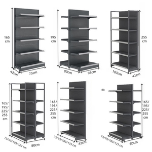 Estanterí<span class=keywords><strong>a</strong></span> Metálica de Góndola para Montaje en Pared, para Supermercados y Tiendas de Abarrotes, Exhibidor de Equipos - Product Image 1