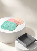 Assiettes pliantes multifonctionnelles en silicone magnétique réutilisables, résistantes à la chaleur, écologiques, pour suspendre les aliments
