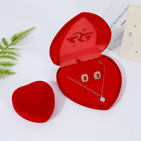 Caja de Presentación de Joyería A1 en Forma de Corazón, Roja, para Exhibición de Collares, Inserto para Pendientes y Estuche Compacto para Anillos, Ideal para Regalos de Novia