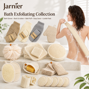 Sopurrrdy Accessoires de salle de bain personnalisés avec logo, éponge exfoliante en loofah, sac à savon, éponge brossée, gommages, ensembles de bain, soins du corps, rectangle - Product Image 1