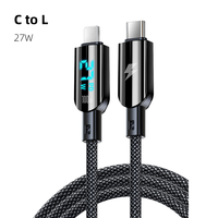 Nuevo Estilo 2026, Cable de Carga Rápida Original con Pantalla LED y Sensor de Estabilidad, 100w 60w 30w, para iPhone 17