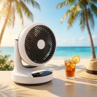 Ventilateur de circulation d'air portable de bureau électrique oscillant avec écran numérique de 9 pouces et télécommande