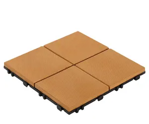 Durable Verrouillage Composite Tuiles Pont Pont De Base En Plastique WPC Tuile Tuiles De Jardin XF-N010-2 300*300*25mm