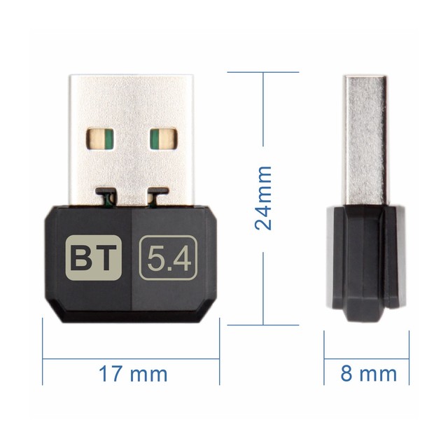 Wireless USB Bluetooth 5.4 Adapter Audio Dongle Adapter Mini USB Wireless Receiver/Transmitter For PC