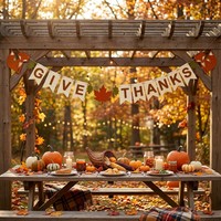Bannière en feutre en forme de feuille d'érable pour la décoration de Thanksgiving et l'agencement des fêtes