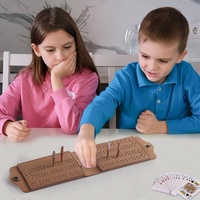 Jeu de société Cribbage ensemble personnalisé en cuir Pu Camping voyage Portable avec Design convivial tableau de bord divertissant