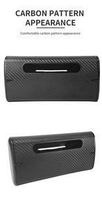 Venta Directa de Fábrica: Accesorios Universales para Automóviles, Caja de Pañuelos con Diseño de Fibra de Carbono y Gancho para Colgar en el Visor - Product Image 6