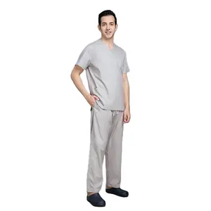 In stock Customized Scrub Uniform Beauty Medical Uniform V Neck Doctor Nurse Suit