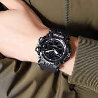 Skmei 2226 Compte à rebours TPU Bracelet Réveil Homme Numérique LED Montres Chronographe Boucle Hommes Date Semaine Sports de Plein Air Montre Numérique