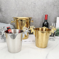 Seau à glace en acier inoxydable 3L/5L en forme de tête de cerf pour KTV et bars, idéal pour le champagne, la bière et le stockage de bouteilles de vin