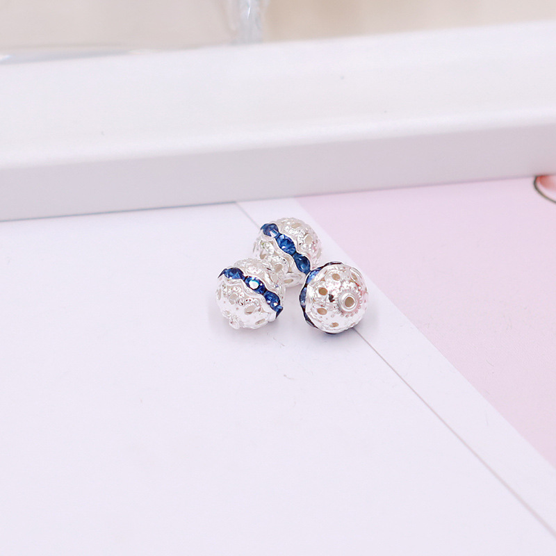 10 silver base with light blue diamonds
