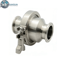 Vanne anti-retour sanitaire de haute qualité 304/316L, hygiénique, pour systèmes de pipeline alimentaires, pharmaceutiques et de boissons