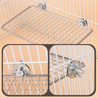 Plateforme de repos et de saut pour oiseaux en acier inoxydable, cage en treillis, perchoir sécurisé et confortable pour perroquets, support rectangulaire, OEM