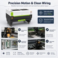Machine de gravure et de découpe au laser CO2 pour acrylique, bois, MDF, cuir, tissu, 80W, 100W, 130W, 150W, découpeuse et graveuse laser CNC