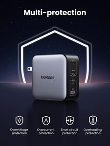 <span class=keywords><strong>Chargeur</strong></span> d'ordinateur portable compact pliable à charge rapide Ugreen Nexode 100W GaN USB-C <span class=keywords><strong>4</strong></span> ports pour MacBook Pro/<span class=keywords><strong>Air</strong></span> <span class=keywords><strong>iPad</strong></span> Pro pour 17/16/15 pouces - Product Image 6