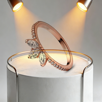 Groothandel Hoge Kwaliteit 925 Zilver Eternity Band Hartvormige Ring Zirkoon Valentijnsdag Jubileum Bruiloft/Feest Cadeau Dames