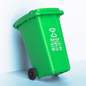 Waste <b>Bin</b> 240L Rectangular Outdoor With <b>Wheels</b> Food Waste Classification For Commercial Use - Product Image 1