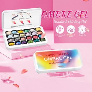 Gel <span class=keywords><strong>de</strong></span> <span class=keywords><strong>Uñas</strong></span> Degradado Sólido <span class=keywords><strong>de</strong></span> 24 Cuadrículas para Nail Art, Purpurina Fina, Novedad 2026, Gel <span class=keywords><strong>de</strong></span> Transferencia <span class=keywords><strong>de</strong></span> Alta Saturación y Espesor para Mezclar y Aplicar en <span class=keywords><strong>Uñas</strong></span> - Product Image 1